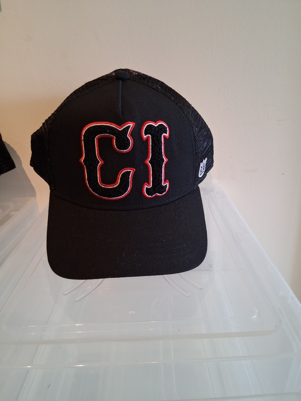 Cult of Individuality Black Trucker Hat with Red Outline CI Patch!